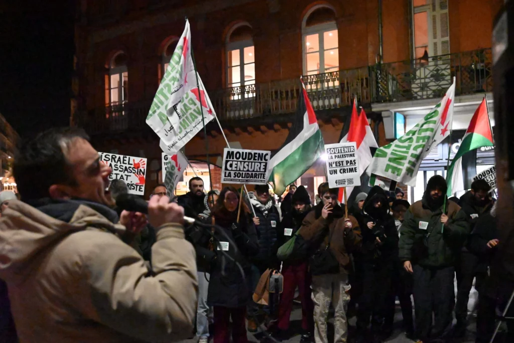 Rassemblement spontané du collectif 'Palestine Vaincra' le 15 janvier, suite à l'annonce du cessez-le-feu